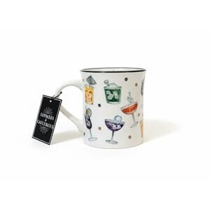 Cobwebs & Cauldrons Halloween Cocktail Motif Ceramic Mug